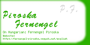 piroska fernengel business card